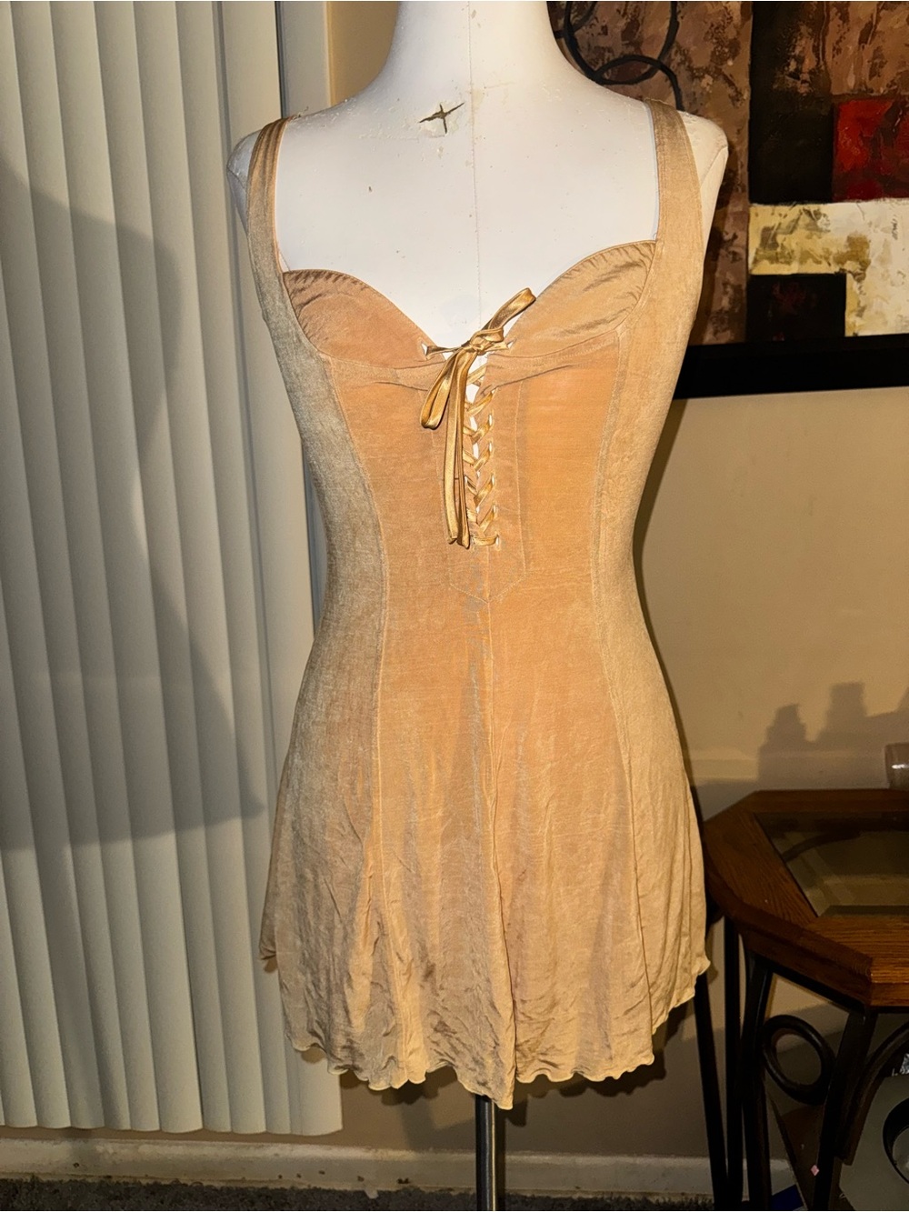 Vintage gold label Victoria's Secret corset mini dress